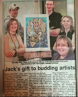 Newspaper article Jack Vettriano scholarship